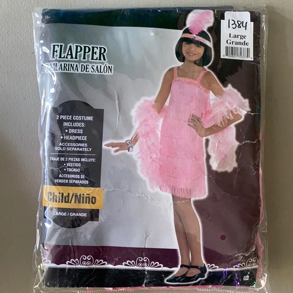 Flapper pink Halloween costume brand new - Picture 1 of 3